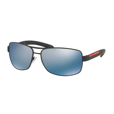 prada linea rossa ps 54is dg02e0 black polarized dk grey|PS 54IS DG02E0 black rubber .